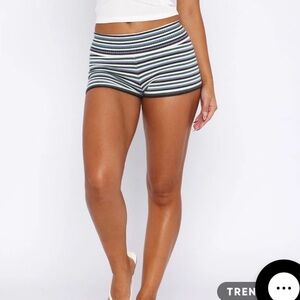 Striped Knit Shorts